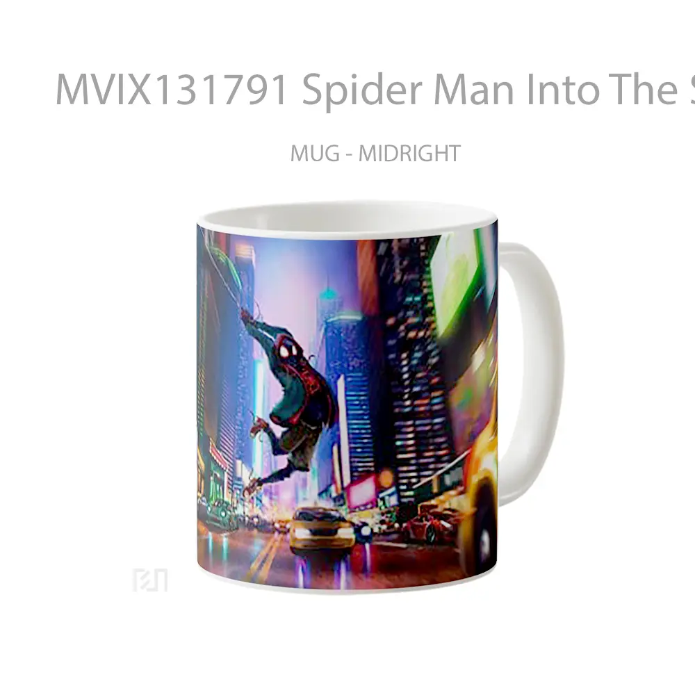 Mug Spider Man Into The Spiderverse Gelas Superhero - All-side / Desain