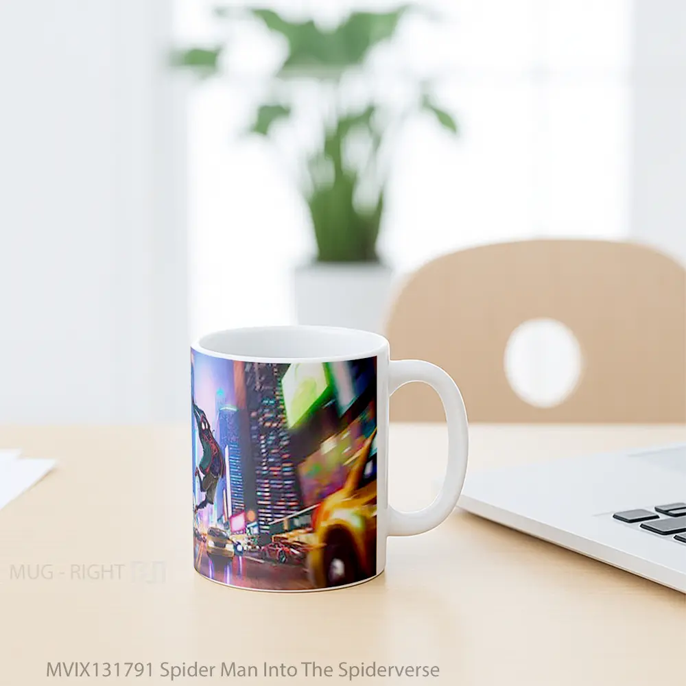 Mug Spider Man Into The Spiderverse Gelas Superhero - All-side / Desain