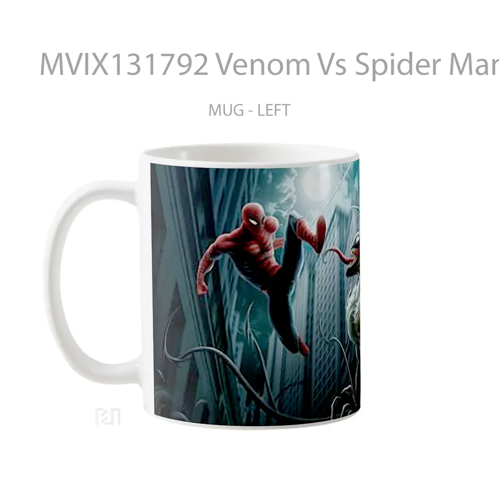 Mug Venom Vs Spider Man V1 Gelas Superhero - All-side / Desain