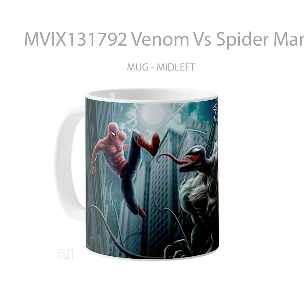 Mug Venom Vs Spider Man V1 Gelas Superhero - All-side / Desain