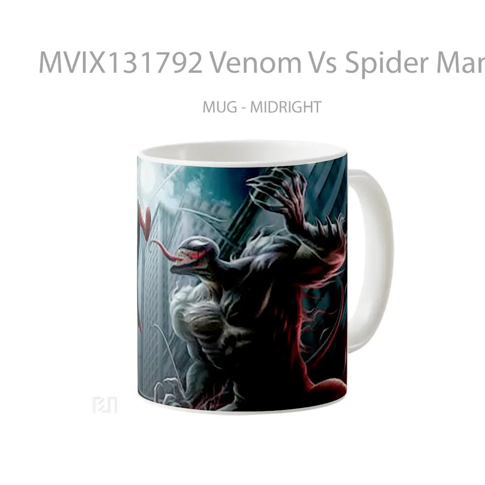 Mug Venom Vs Spider Man V1 Gelas Superhero - All-side / Desain