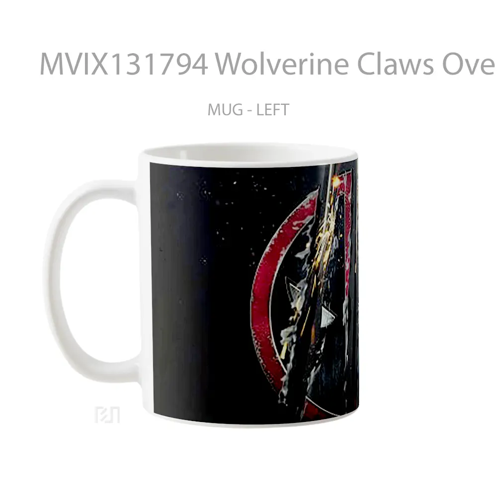 Mug Wolverine Claws Over Deadpool Gelas Superhero - All-side / Desain