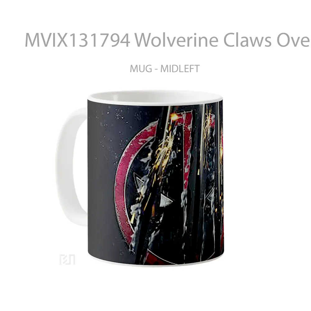 Mug Wolverine Claws Over Deadpool Gelas Superhero - All-side / Desain