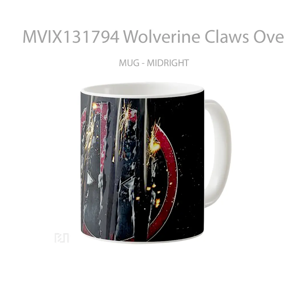 Mug Wolverine Claws Over Deadpool Gelas Superhero - All-side / Desain
