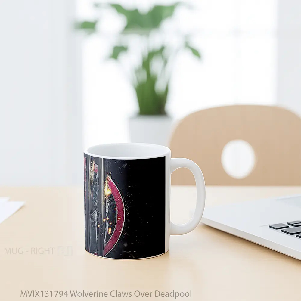 Mug Wolverine Claws Over Deadpool Gelas Superhero - All-side / Desain