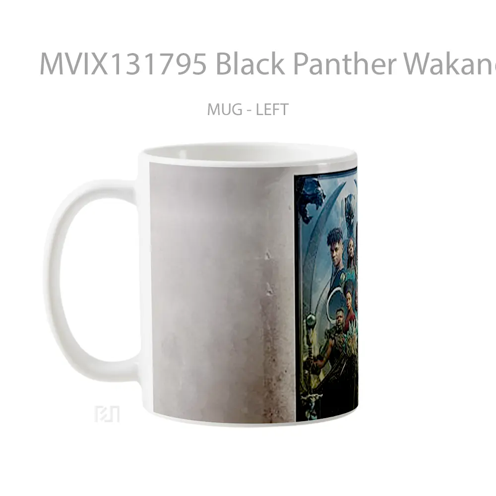 Mug Black Panther Wakanda Forever Gelas Superhero - All-side / Desain