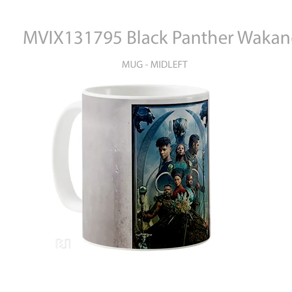 Mug Black Panther Wakanda Forever Gelas Superhero - All-side / Desain