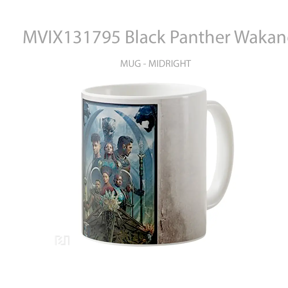 Mug Black Panther Wakanda Forever Gelas Superhero - All-side / Desain