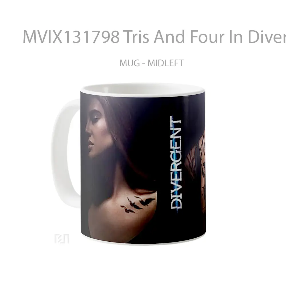 Mug Tris And Four In Divergent Gelas Keramik Unik - All-side / Desain