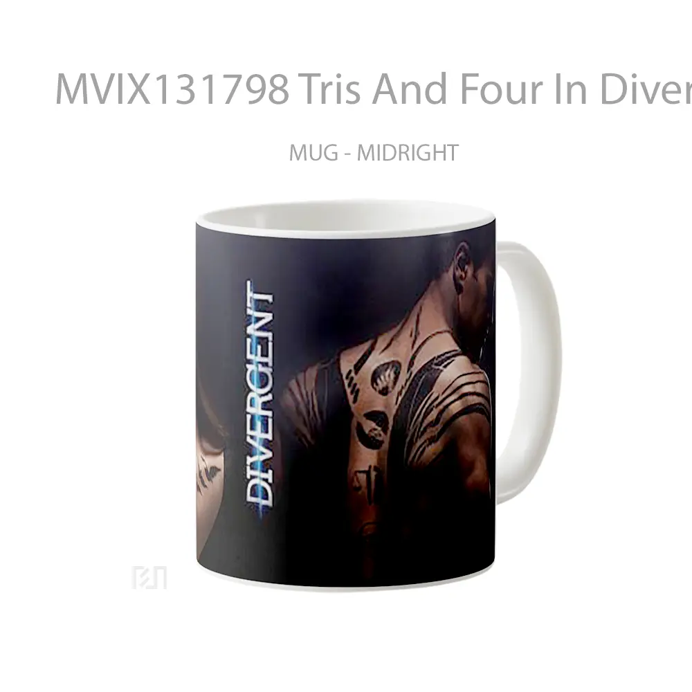 Mug Tris And Four In Divergent Gelas Keramik Unik - All-side / Desain