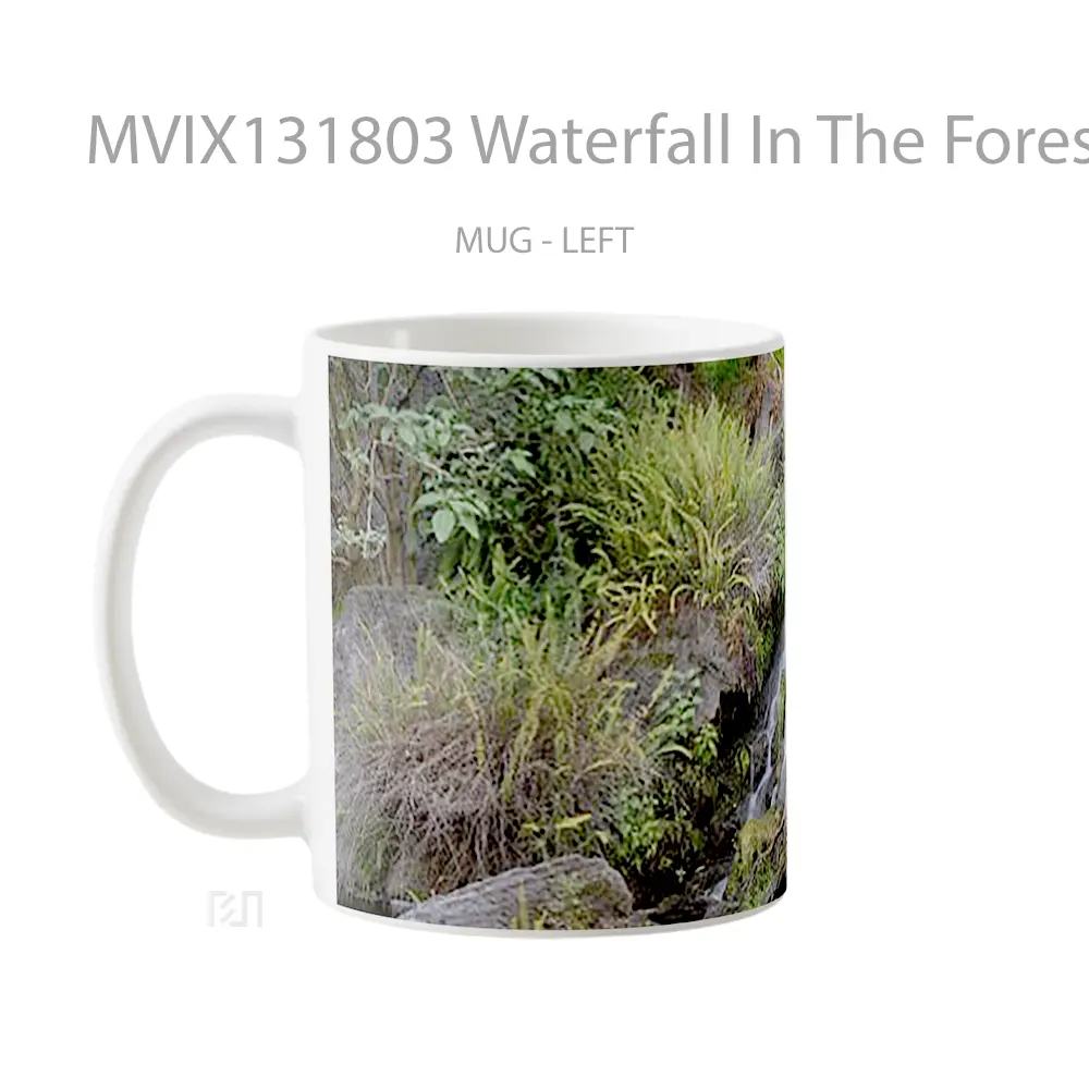Mug Waterfall In The Forest V1 Gelas Pemandangan Alam - All-side / Desain