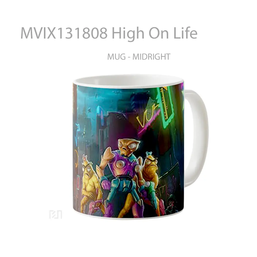 Mug High On Life Gelas Keramik Unik - All-side / Desain