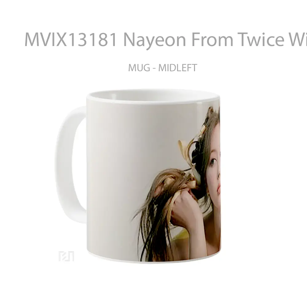 Mug Nayeon From Twice With Braided Hair Gelas Keramik Unik - All-side / Desain