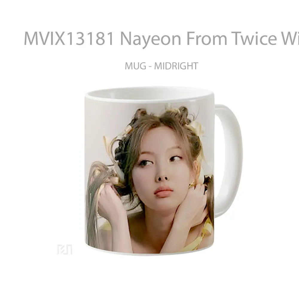 Mug Nayeon From Twice With Braided Hair Gelas Keramik Unik - All-side / Desain