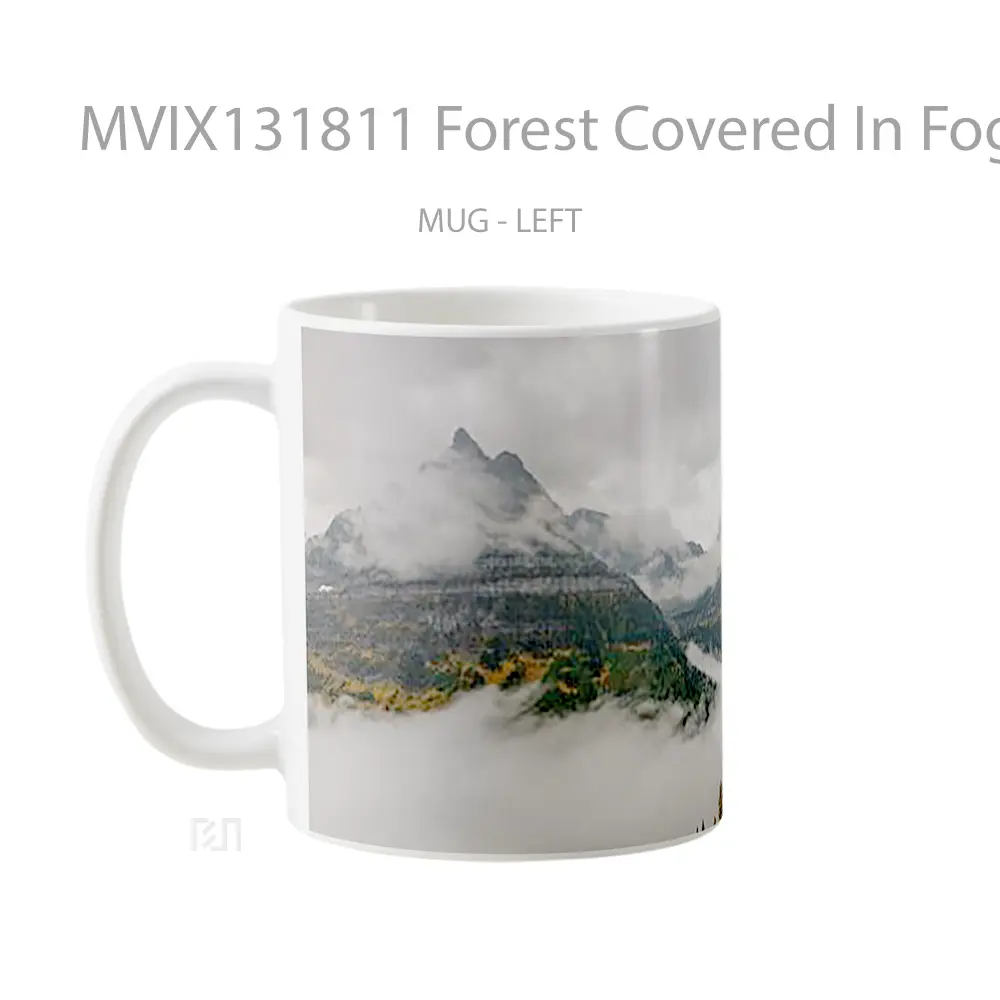 Mug Forest Covered In Fog Gelas Pemandangan Alam - All-side / Desain