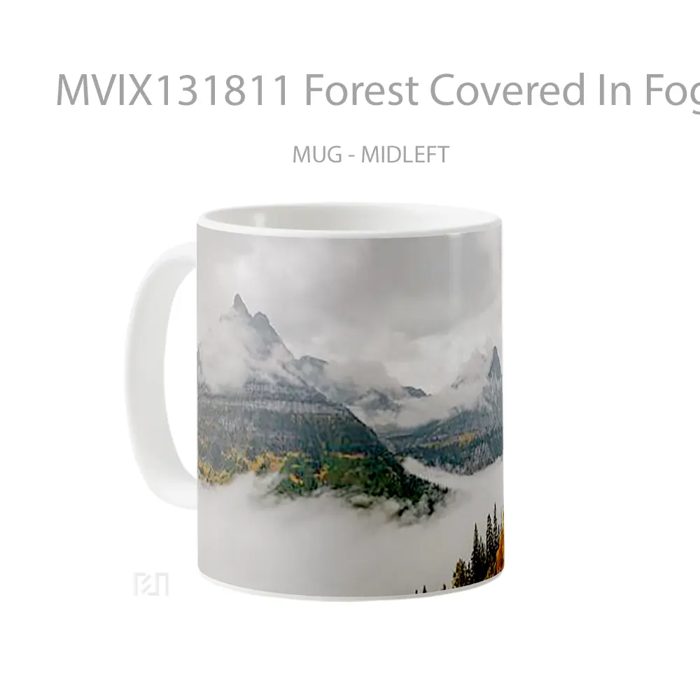 Mug Forest Covered In Fog Gelas Pemandangan Alam - All-side / Desain
