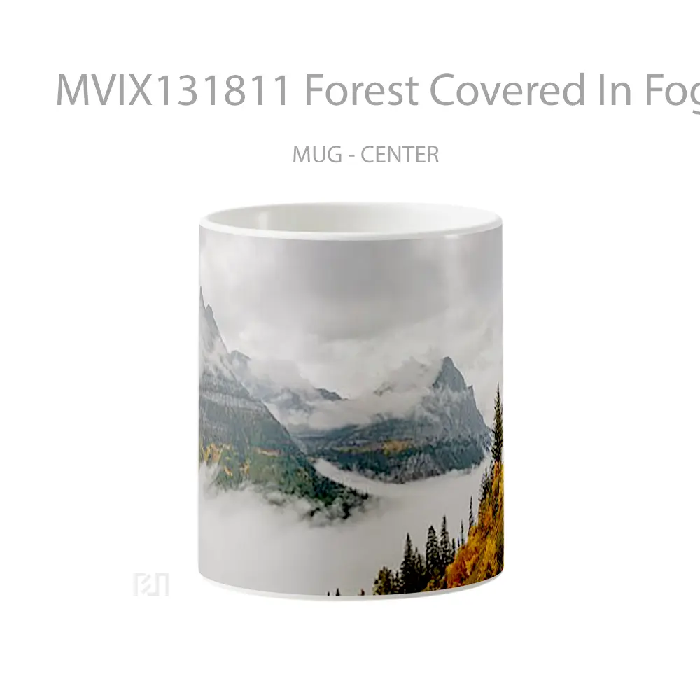 Mug Forest Covered In Fog Gelas Pemandangan Alam