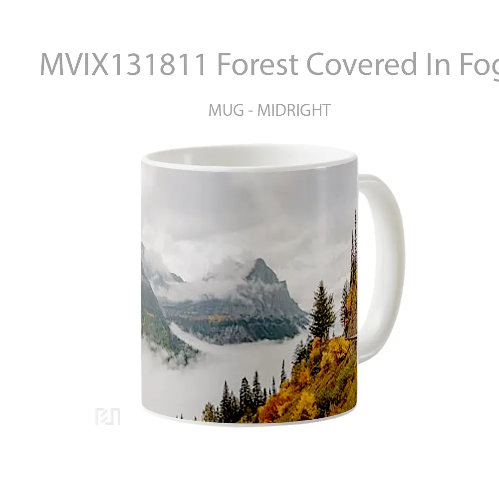 Mug Forest Covered In Fog Gelas Pemandangan Alam - All-side / Desain
