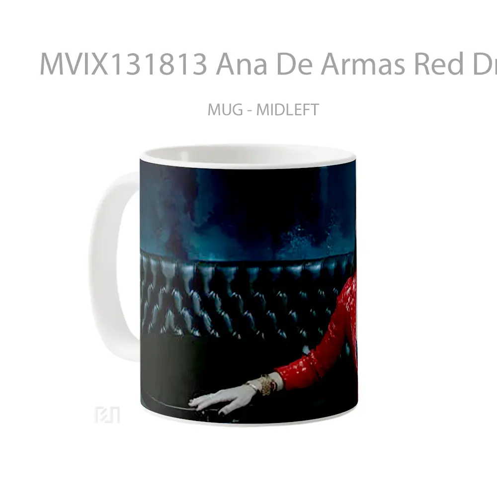 Mug Ana De Armas Red Dress V1 Gelas Keramik Unik - All-side / Desain