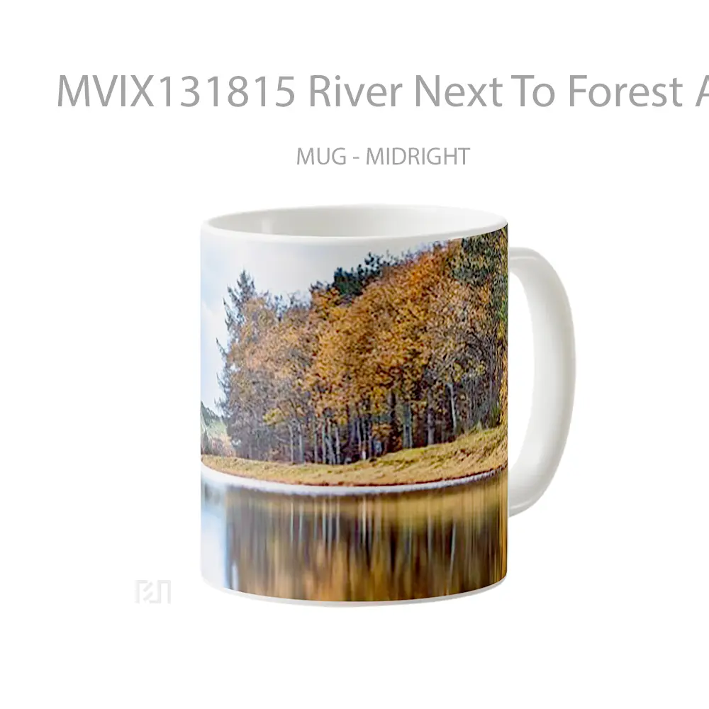 Mug River Next To Forest And Hill Gelas Pemandangan Alam - All-side / Desain