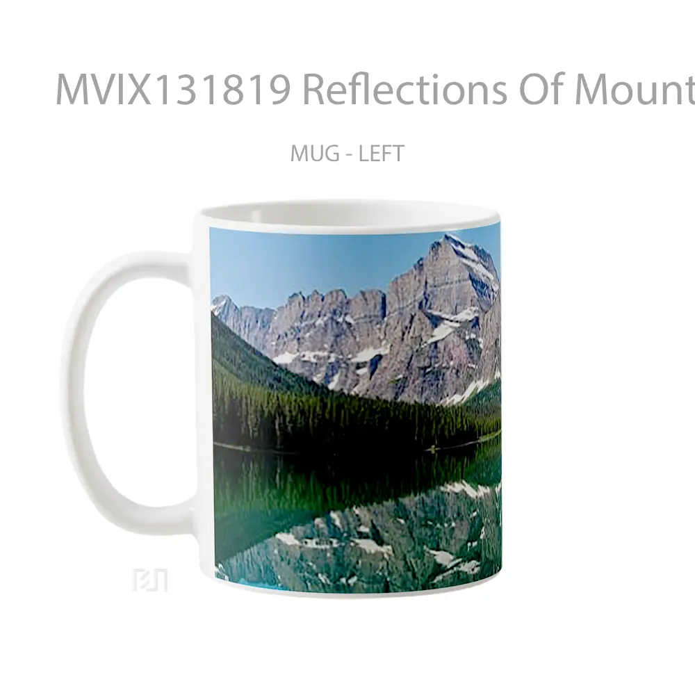 Mug Reflections Of Mountains Gelas Pemandangan Alam - All-side / Desain
