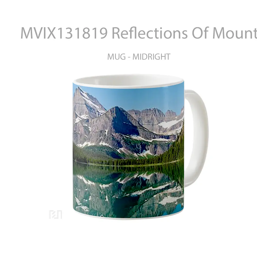 Mug Reflections Of Mountains Gelas Pemandangan Alam - All-side / Desain