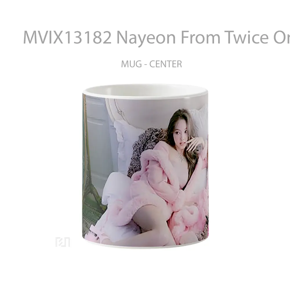 Mug Nayeon From Twice On Bed Gelas Keramik Unik