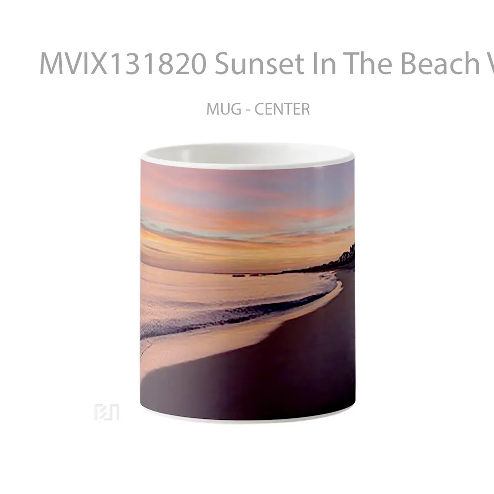 Mug Sunset In The Beach V2 Gelas Pemandangan Alam