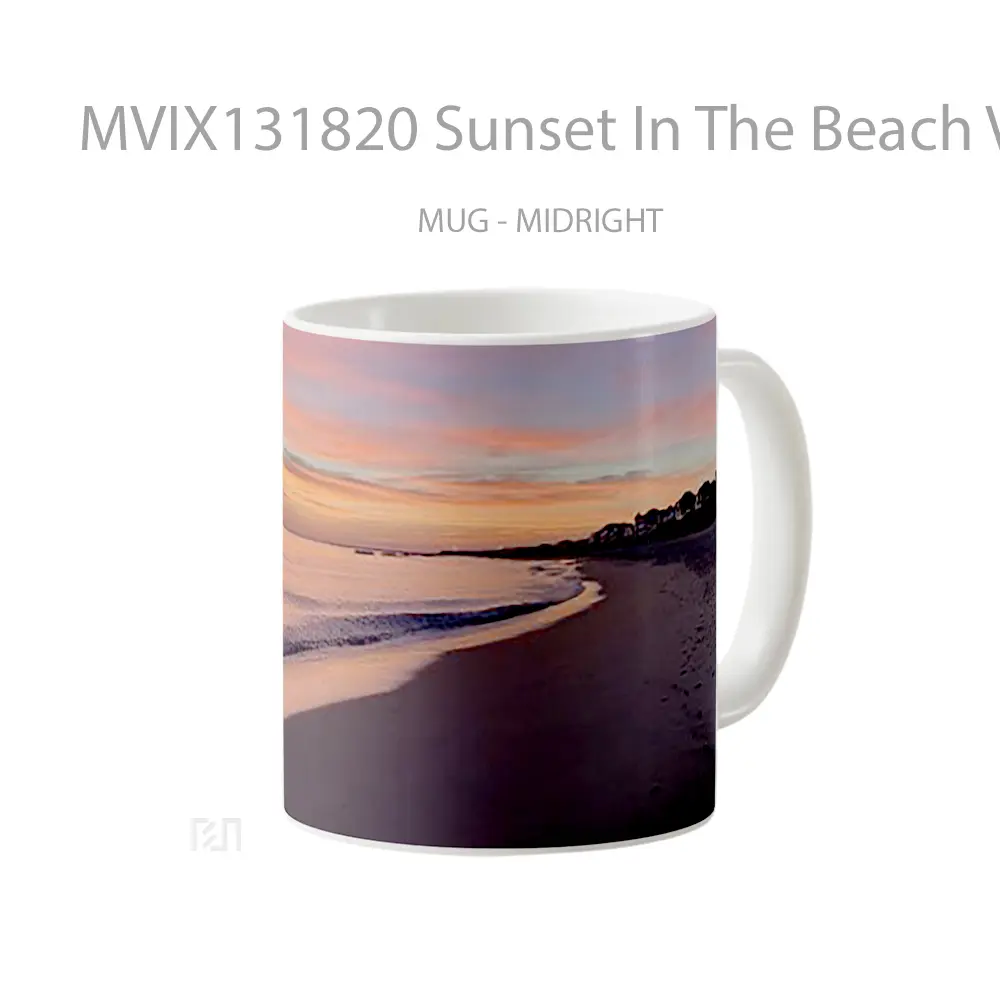 Mug Sunset In The Beach V2 Gelas Pemandangan Alam - All-side / Desain
