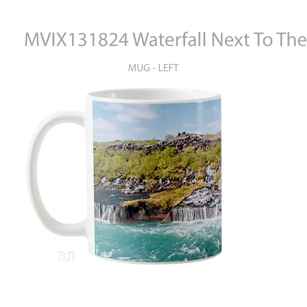Mug Waterfall Next To The Sea Gelas Pemandangan Alam - All-side / Desain