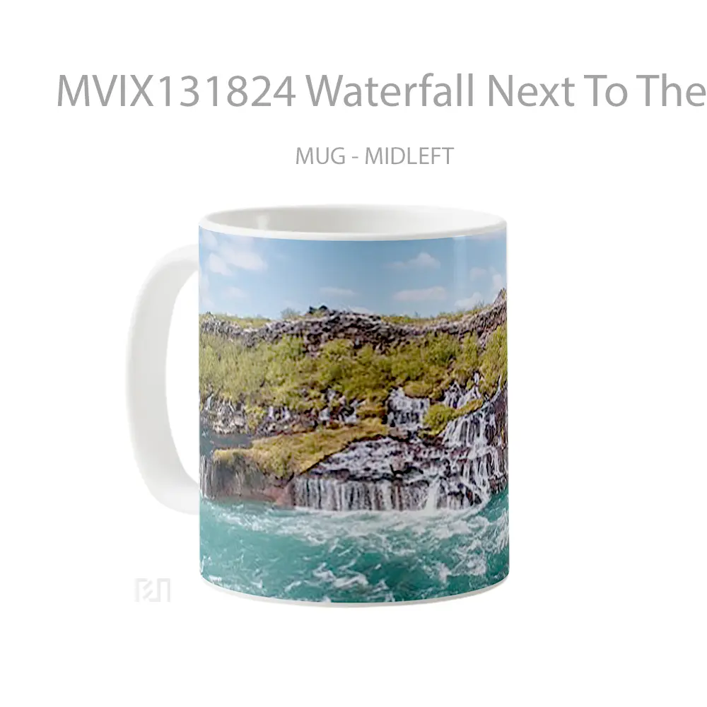 Mug Waterfall Next To The Sea Gelas Pemandangan Alam - All-side / Desain