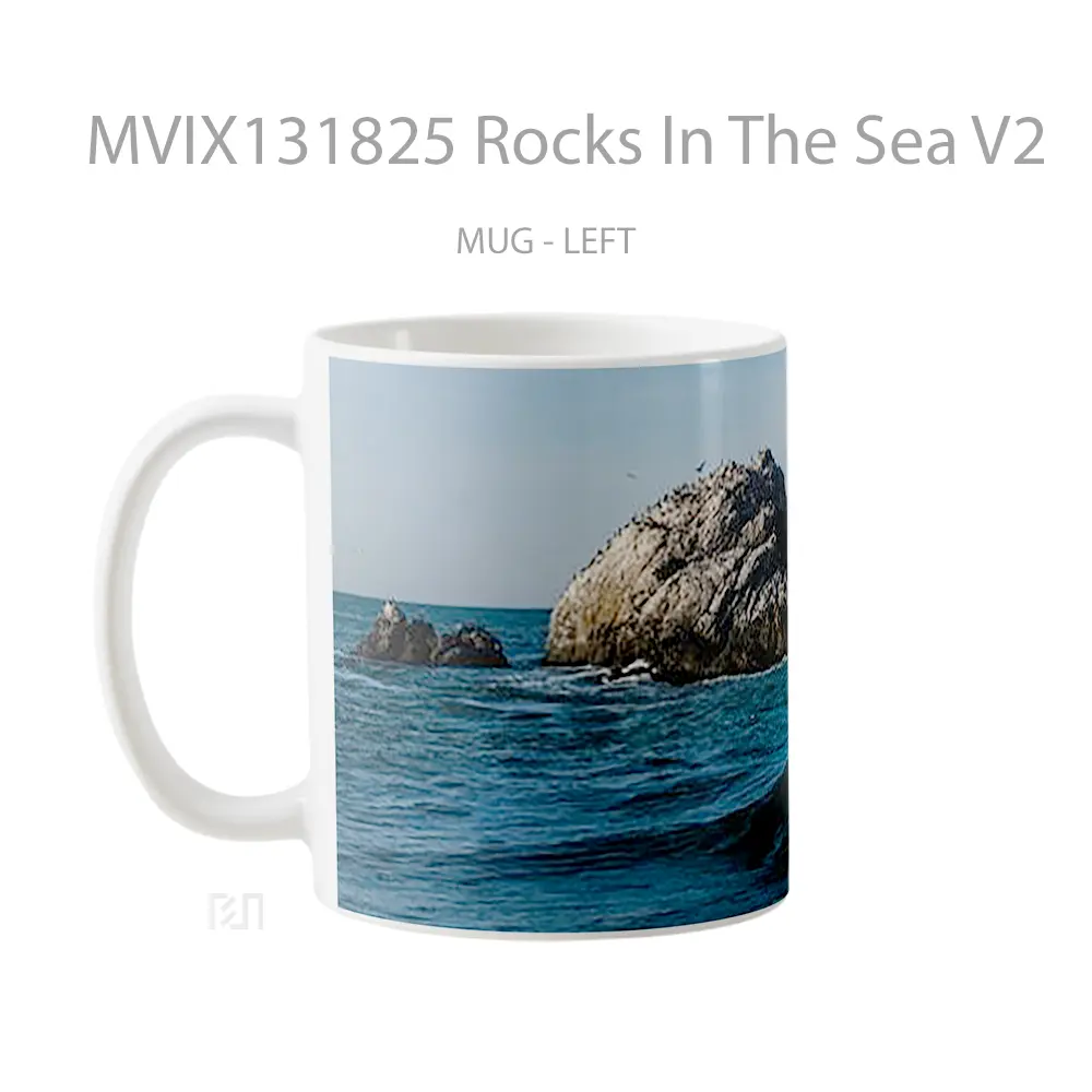 Mug Rocks In The Sea V2 Gelas Pemandangan Alam - All-side / Desain