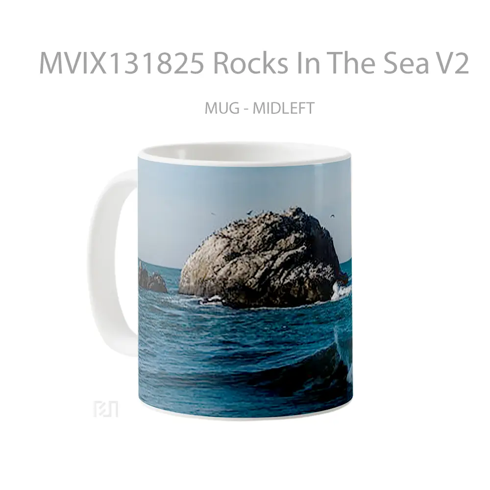 Mug Rocks In The Sea V2 Gelas Pemandangan Alam - All-side / Desain
