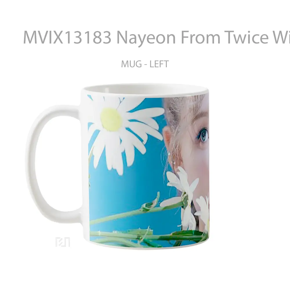 Mug Nayeon From Twice With Flowers Gelas Pemandangan Alam - All-side / Desain