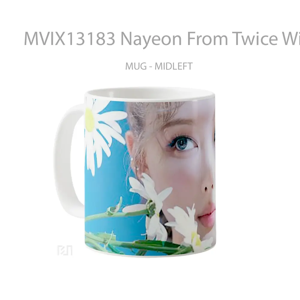 Mug Nayeon From Twice With Flowers Gelas Pemandangan Alam - All-side / Desain