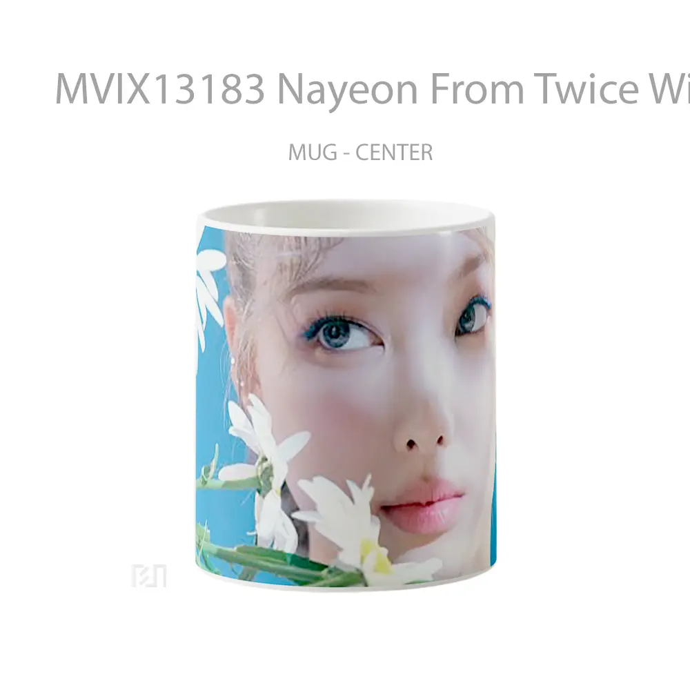 Mug Nayeon From Twice With Flowers Gelas Pemandangan Alam