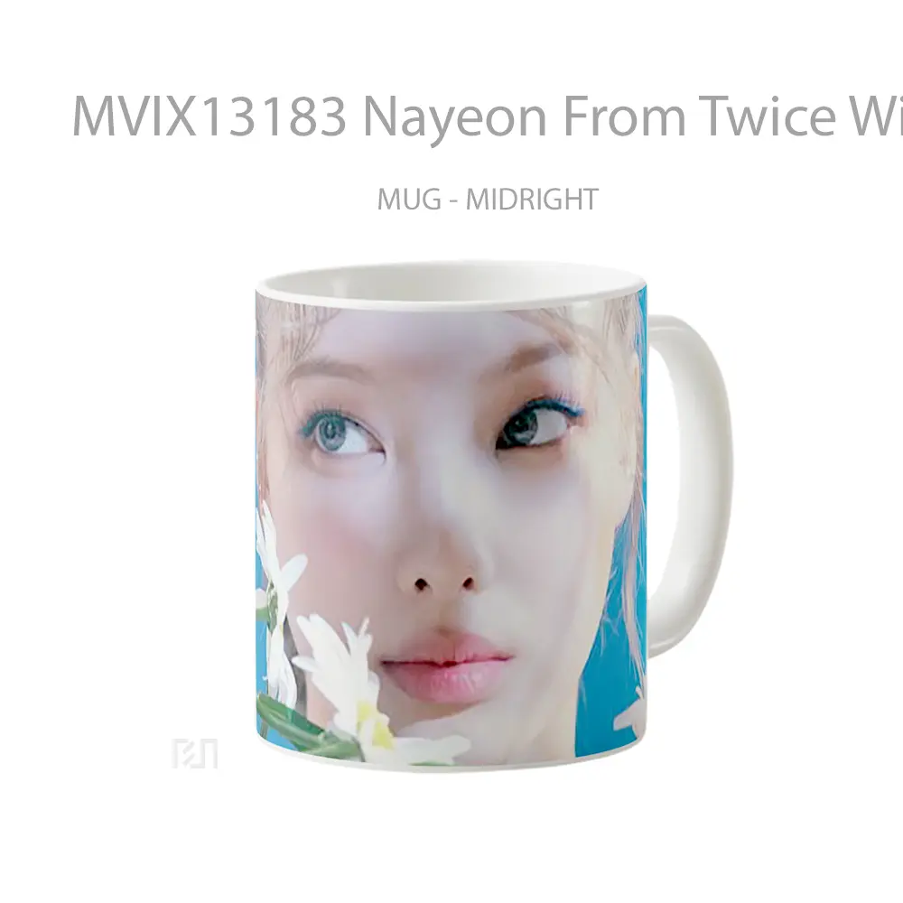 Mug Nayeon From Twice With Flowers Gelas Pemandangan Alam - All-side / Desain