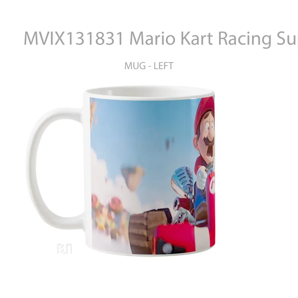 Mug Mario Kart Racing Super Mario Bros Movie Gelas Keramik Unik - All-side / Desain