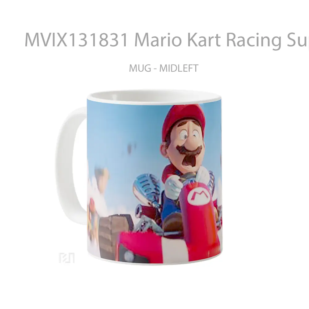 Mug Mario Kart Racing Super Mario Bros Movie Gelas Keramik Unik - All-side / Desain