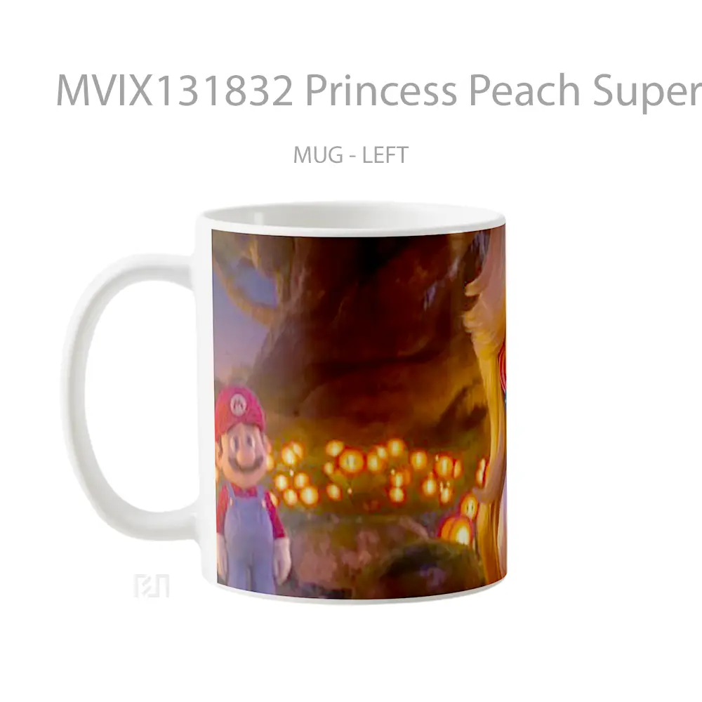 Mug Princess Peach Super Mario Bros Movie Gelas Keramik Unik - All-side / Desain