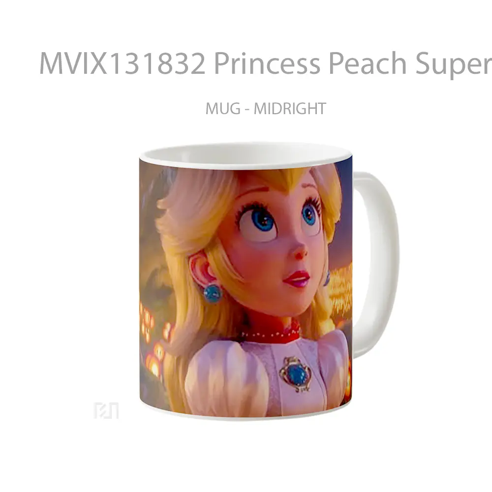 Mug Princess Peach Super Mario Bros Movie Gelas Keramik Unik - All-side / Desain