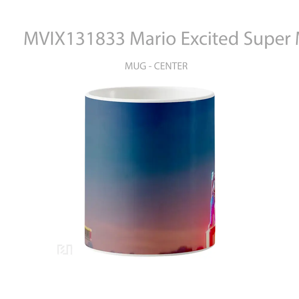 Mug Mario Excited Super Mario Bros Gelas Keramik Unik