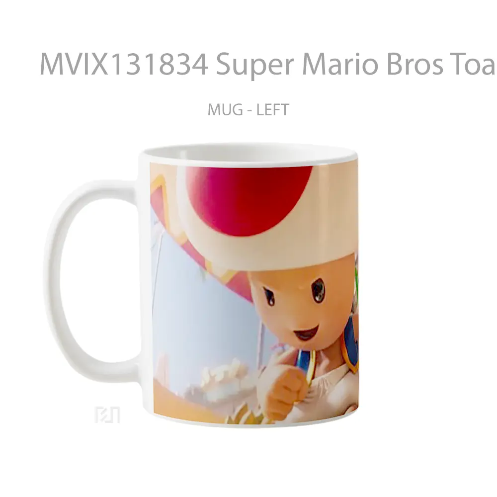 Mug Super Mario Bros Toad Princess Peach Gelas Keramik Unik - All-side / Desain