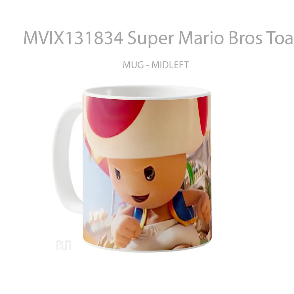 Mug Super Mario Bros Toad Princess Peach Gelas Keramik Unik - All-side / Desain