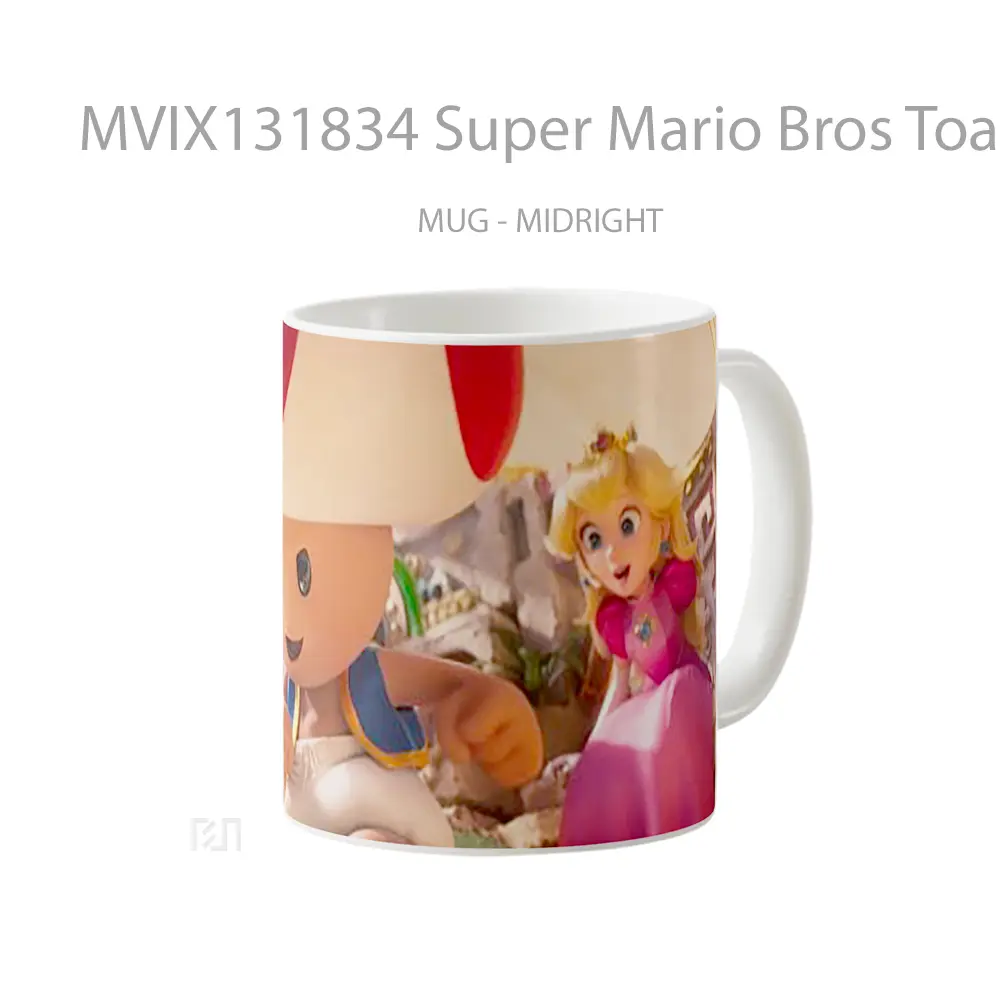 Mug Super Mario Bros Toad Princess Peach Gelas Keramik Unik - All-side / Desain