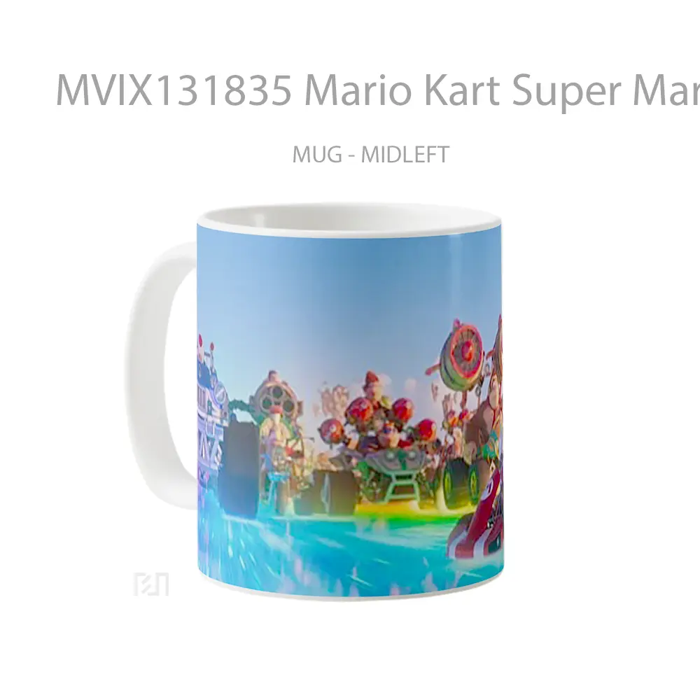 Mug Mario Kart Super Mario Bros Movie Gelas Keramik Unik - All-side / Desain