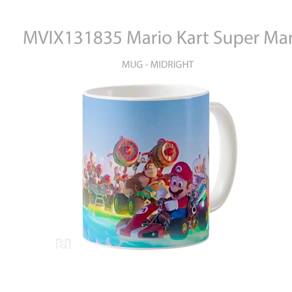 Mug Mario Kart Super Mario Bros Movie Gelas Keramik Unik - All-side / Desain