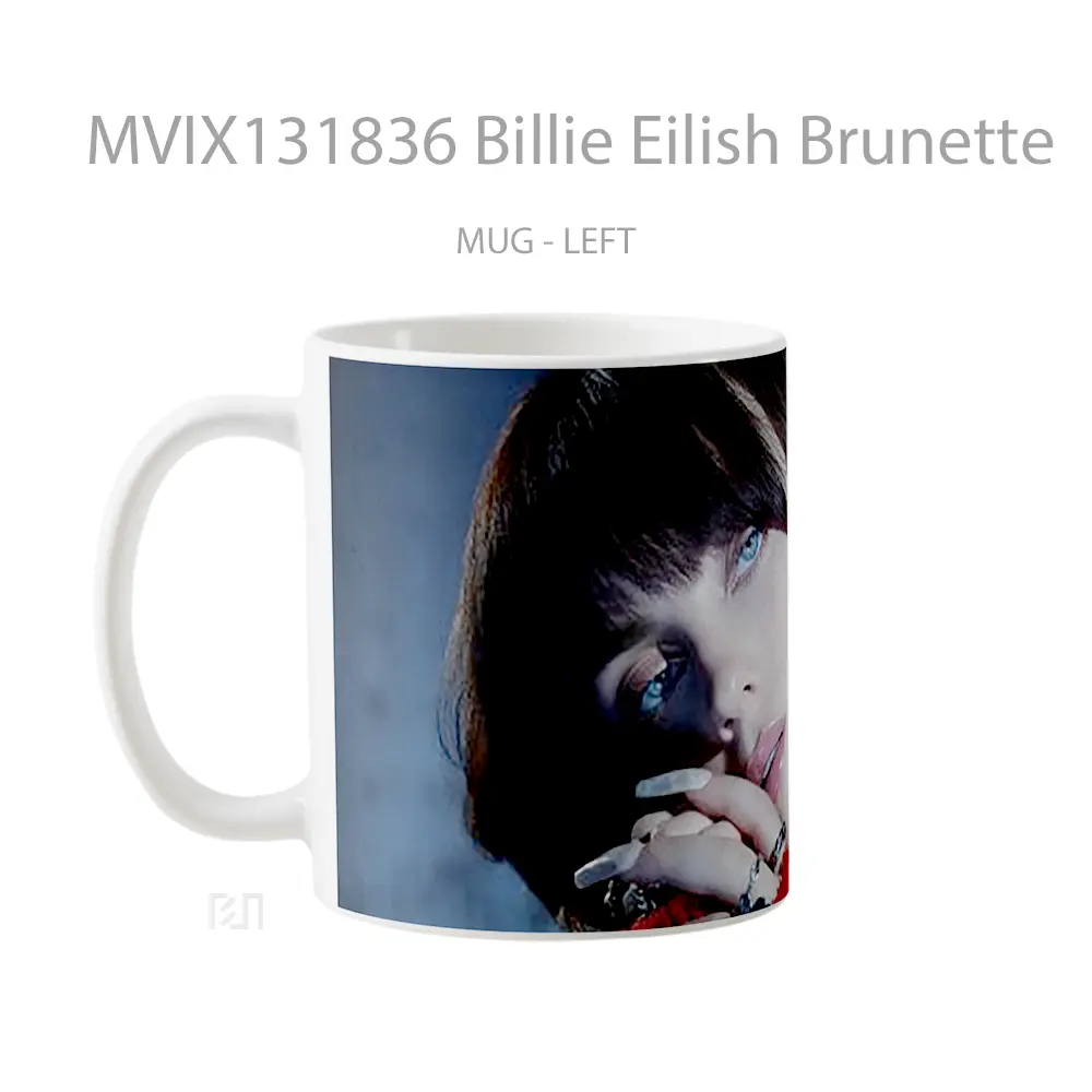 Mug Billie Eilish Brunette Gelas Selebriti - All-side / Desain