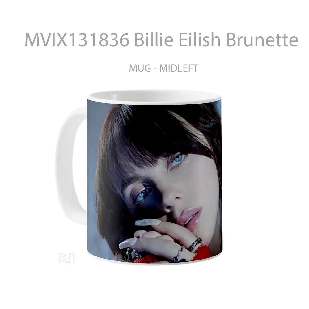 Mug Billie Eilish Brunette Gelas Selebriti - All-side / Desain