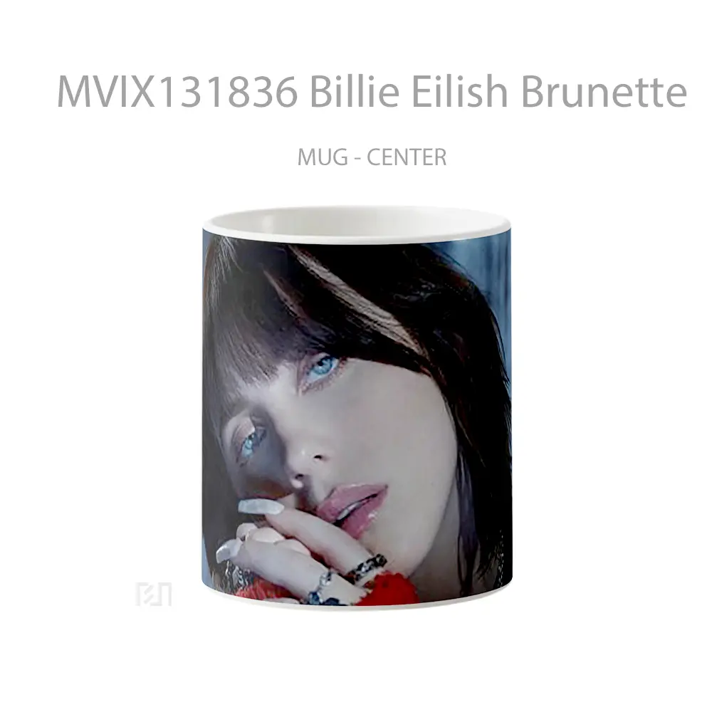 Mug Billie Eilish Brunette Gelas Selebriti